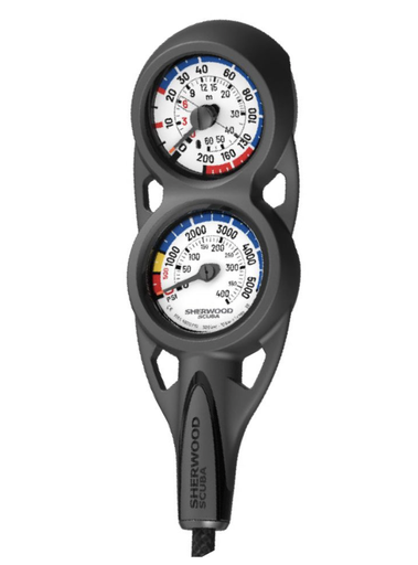 [CG2217F] SHERWOOD Analog Console - Depth Gauge & SPG w/Flex Hose